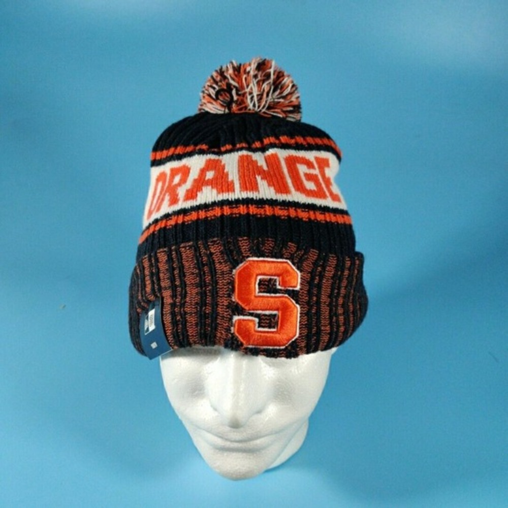 Syracuse Hat Youth‎ One Size Fits Orange PomPom Hat Sportswear Outdoors Casual